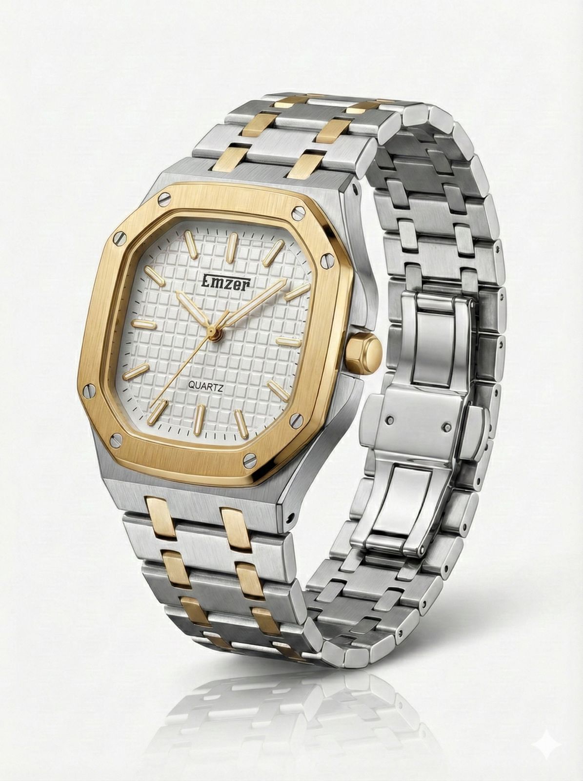 Emzer watch — olive green rubber strap